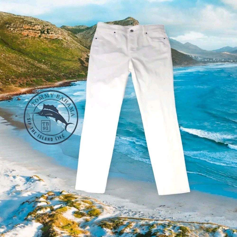 Tommy Bahama Ella Twill High-Rise Ankle Pants